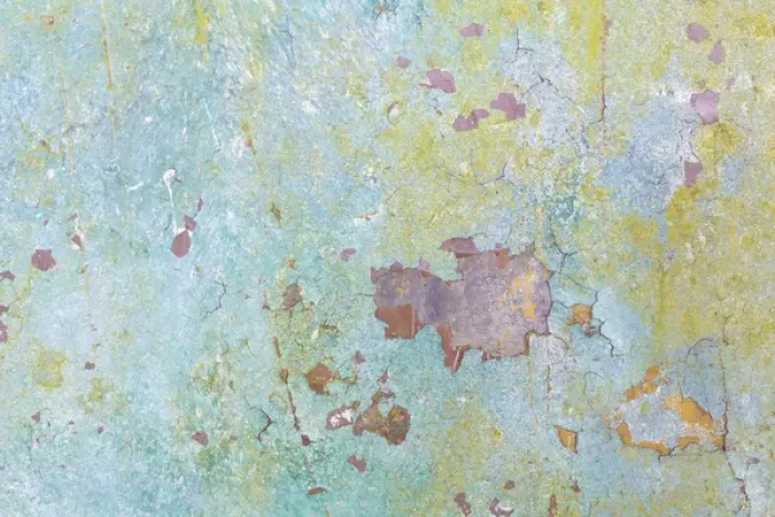 Framed Print : USA, Washington, Fort Hayden. Abstract details of painted wall