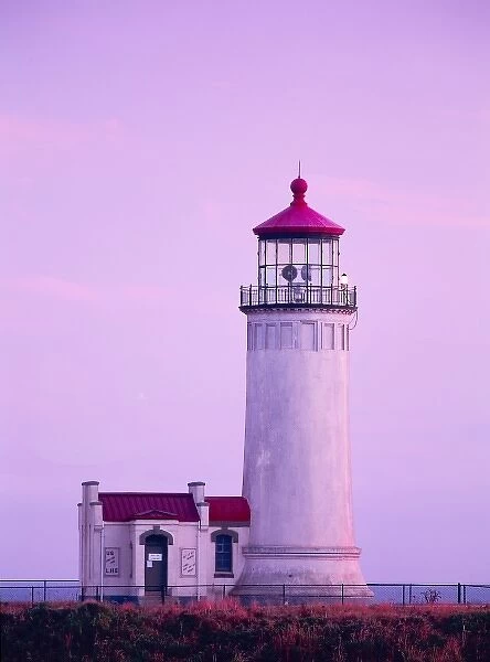 USA, Washington, Ilwaco. North Head Lighthouse, completed 1898, overlooks the Pacific