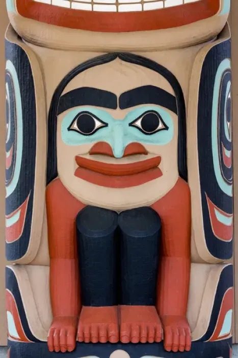 Framed Print : USA, Washington, Jamestown. Totem art. (PR) Credit as: Don Paulson / Jaynes Gallery Framed Print : USA, Washington, Jamestown. Totem art. (PR) Credit as: Don Paulson / Jaynes Gallery