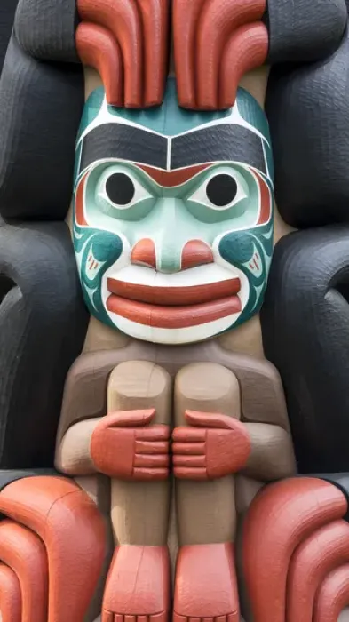 Framed Print : USA, Washington, Jamestown. Totem art. (PR) Credit as: Don Paulson / Jaynes Gallery Framed Print : USA, Washington, Jamestown. Totem art. (PR) Credit as: Don Paulson / Jaynes Gallery