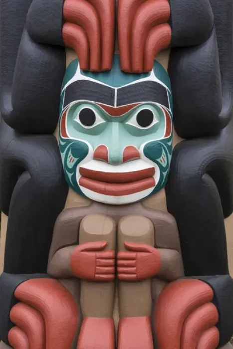 Framed Print : USA, Washington, Jamestown. Totem art. (PR) Credit as: Don Paulson / Jaynes Gallery Framed Print : USA, Washington, Jamestown. Totem art. (PR) Credit as: Don Paulson / Jaynes Gallery