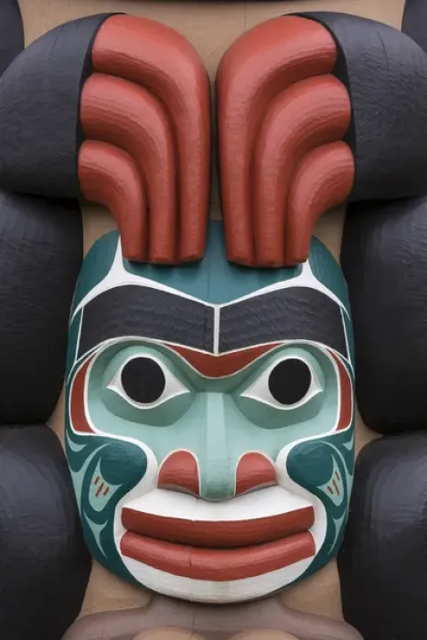 Framed Print : USA, Washington, Jamestown. Totem art. (PR) Credit as: Don Paulson / Jaynes Gallery Framed Print : USA, Washington, Jamestown. Totem art. (PR) Credit as: Don Paulson / Jaynes Gallery