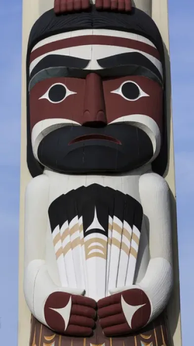Framed Print : USA, Washington, Jamestown. Totem art. (PR) Credit as: Don Paulson / Jaynes Gallery Framed Print : USA, Washington, Jamestown. Totem art. (PR) Credit as: Don Paulson / Jaynes Gallery