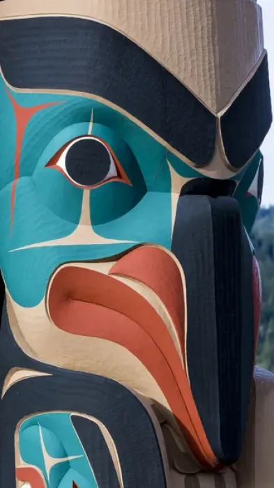 Framed Print : USA, Washington, Jamestown. Totem art. (PR) Credit as: Don Paulson  /  Jaynes Gallery