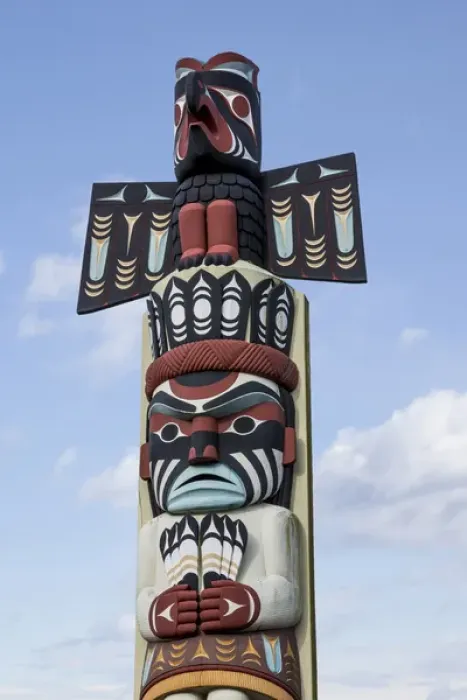 Framed Print : USA, Washington, Jamestown. Totem art. (PR) Credit as: Don Paulson / Jaynes Gallery Framed Print : USA, Washington, Jamestown. Totem art. (PR) Credit as: Don Paulson / Jaynes Gallery