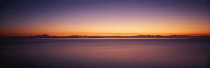 Framed Print : USA, Washington, Juan de Fuca Strait, View of Cascade Mountains and Port Townsend