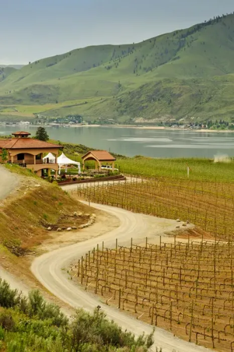 Framed Print : USA, Washington, Lake Chelan. Benson Vineyards Estate Winery is the only 100% estate Framed Print : USA, Washington, Lake Chelan. Benson Vineyards Estate Winery is the only 100% estate