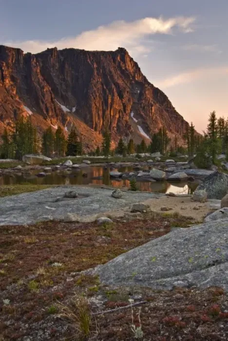 Framed Print : USA, Washington, North Cascades. Alpine scenery at Cathedral Lake Framed Print : USA, Washington, North Cascades. Alpine scenery at Cathedral Lake