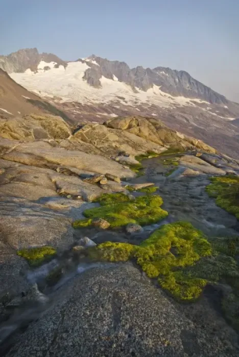 Framed Print : USA, Washington, North Cascades. Sahale Peak and Quien Sabe Glacier from Boston Basin