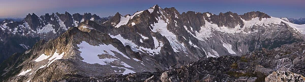 USA, Washington, North Cascades Nat l Park. A panorama of the remote Picket Range