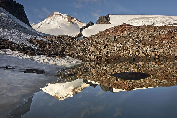 USA, Washington, North Cascades. Reflection of Mt. Baker in an alpine tarn