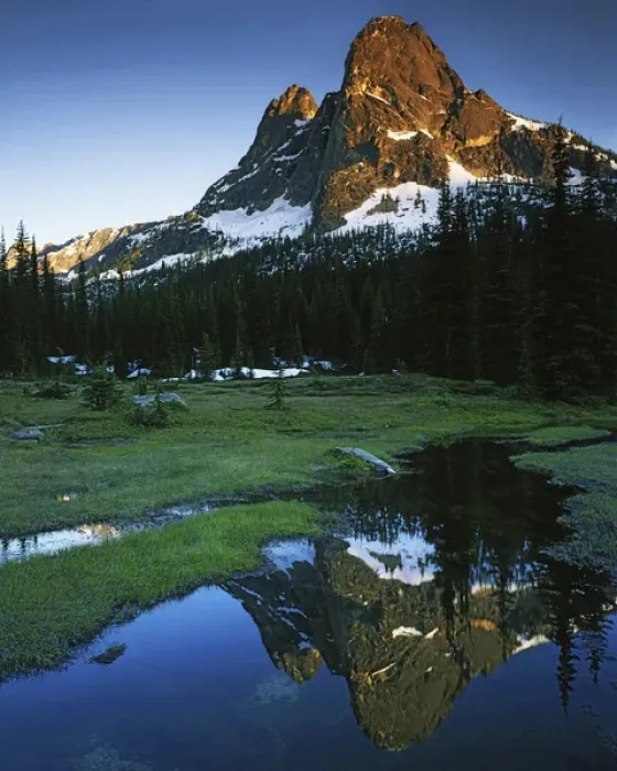 Framed Print : USA, Washington, Okanogan National Forest, Liberty Bell Mountain, Cascades