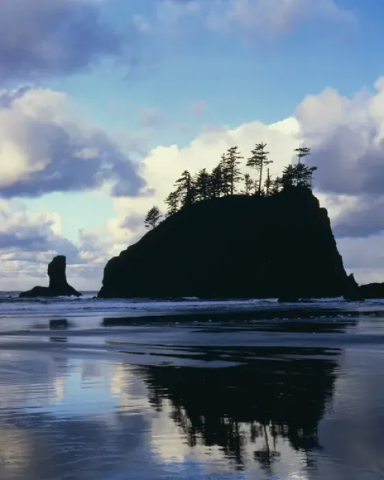 Framed Print : USA, Washington, Olympic National Park, Sunrise on coast