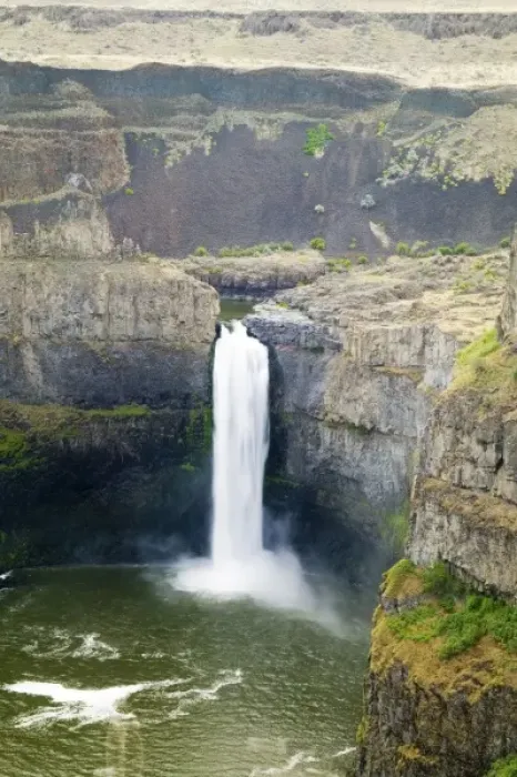 Framed Print : USA, Washington, Palouse Waterfalls with Spring water flow Framed Print : USA, Washington, Palouse Waterfalls with Spring water flow