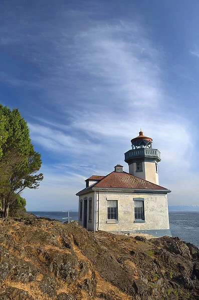 USA, Washington, San Juan Island, Lime Kiln Point State Park, Lime Kiln Point Lighthouse