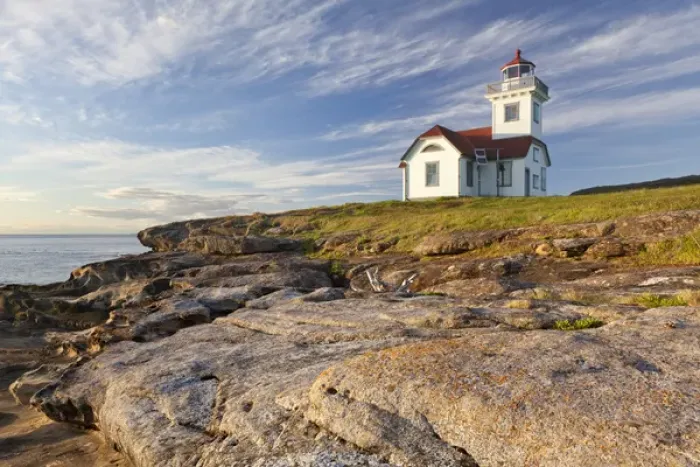 Framed Print : USA, Washington, San Juan Islands. View of Patos Island Lighthouse Framed Print : USA, Washington, San Juan Islands. View of Patos Island Lighthouse