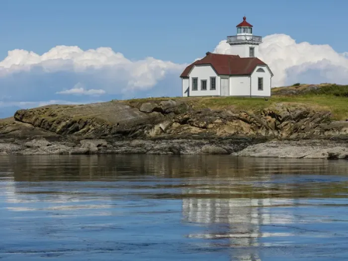 Framed Print : USA, Washington, San Juan Islands. Lighthouse on Patos Island Framed Print : USA, Washington, San Juan Islands. Lighthouse on Patos Island