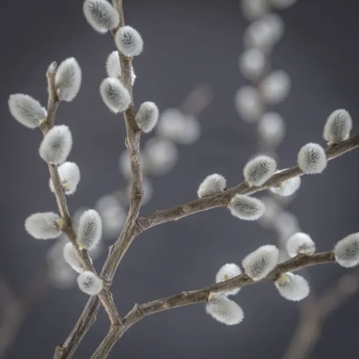 Framed Print : USA, Washington, Seabeck. Close-up of pussy willows