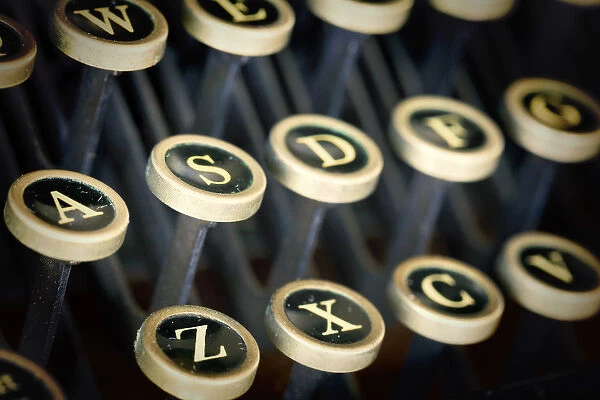 USA, Washington, Seabeck. Close-up of vintage Remington Standard typewriter keys