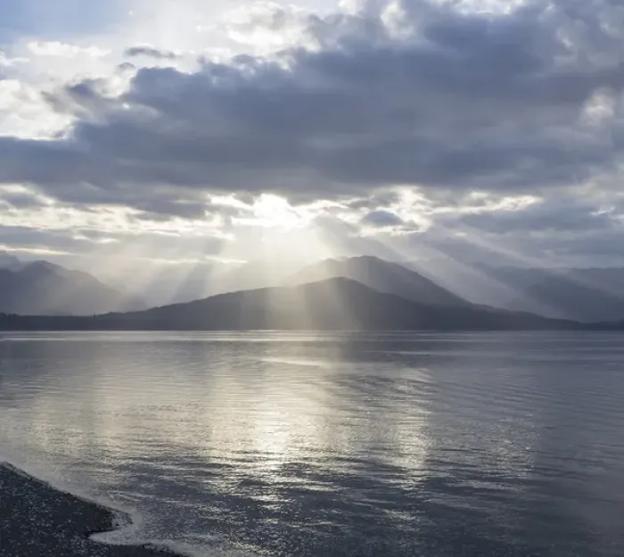 Framed Print : USA, Washington, Seabeck. Composite of God rays over Hood Canal Framed Print : USA, Washington, Seabeck. Composite of God rays over Hood Canal