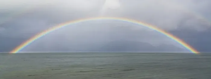 Framed Print : USA, Washington, Seabeck. Rainbow over Hood Canal Framed Print : USA, Washington, Seabeck. Rainbow over Hood Canal