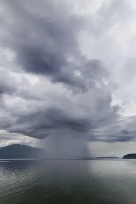 Framed Print : USA, Washington, Seabeck. Rainstorm over Hood Canal Framed Print : USA, Washington, Seabeck. Rainstorm over Hood Canal