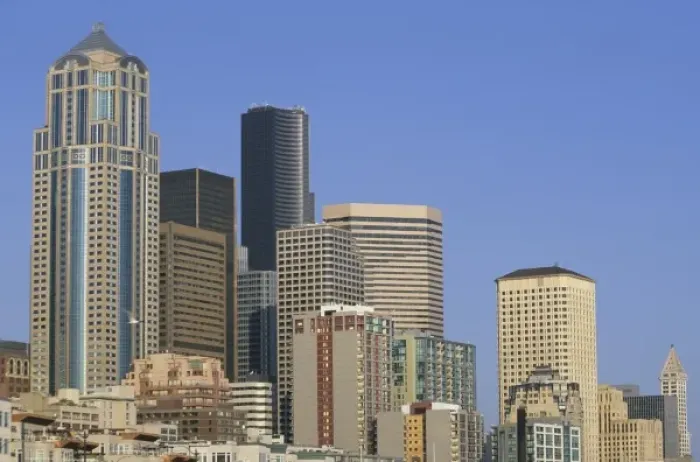 Framed Print : USA, Washington, Seattle, Downtown. View of downtown skyscrapers Framed Print : USA, Washington, Seattle, Downtown. View of downtown skyscrapers