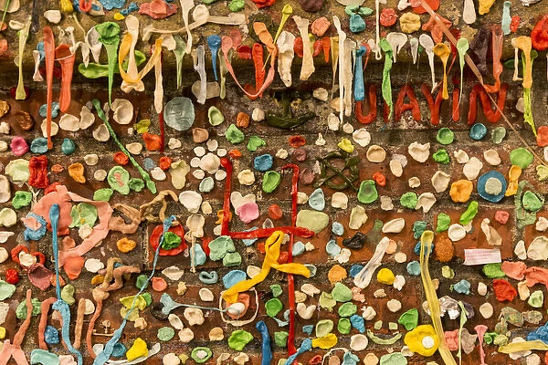 USA, Washington, Seattle. Gum wall