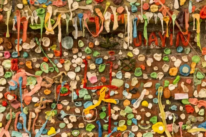 Framed Print : USA, Washington, Seattle. Gum wall