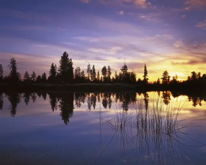 Framed Print : USA, Washington, Spokane County, Coyote Lake, Sunset