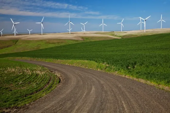 Framed Print : USA, Washington, Spring in Palouse Country Washington with Wind Generators Framed Print : USA, Washington, Spring in Palouse Country Washington with Wind Generators