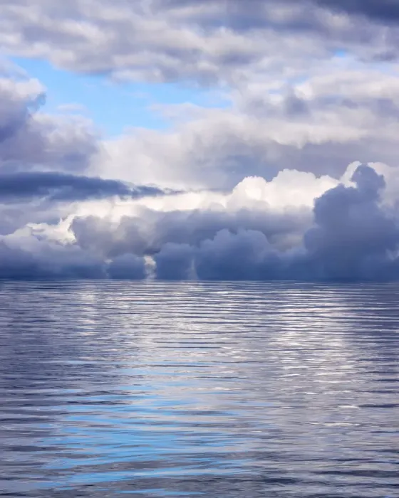 Framed Print : USA, Washington State, Hood Canal. Composite of canal and clouds