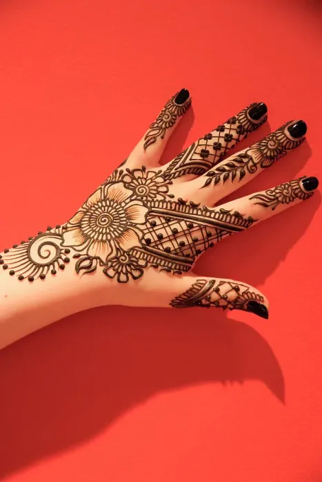 Framed Print : USA, Washington State. Indian Mehendi celebration. Henna application and rituals
