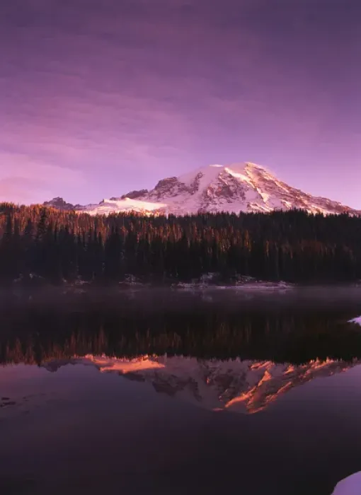 Framed Print : USA, Washington State, Mount Rainier National Park, view of Reflection lake with