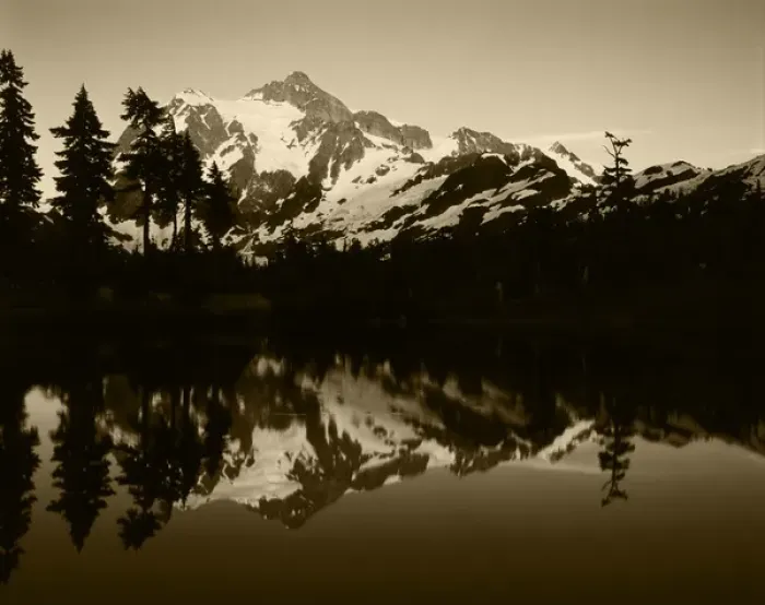 Framed Print : USA, Washington State, North Cascades National Park, View of Mount Shuksan and Baker Framed Print : USA, Washington State, North Cascades National Park, View of Mount Shuksan and Baker