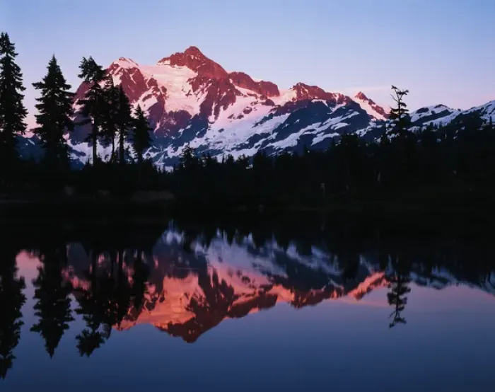 Framed Print : USA, Washington State, North Cascades National Park, View of Mount Shuksan and Baker Framed Print : USA, Washington State, North Cascades National Park, View of Mount Shuksan and Baker