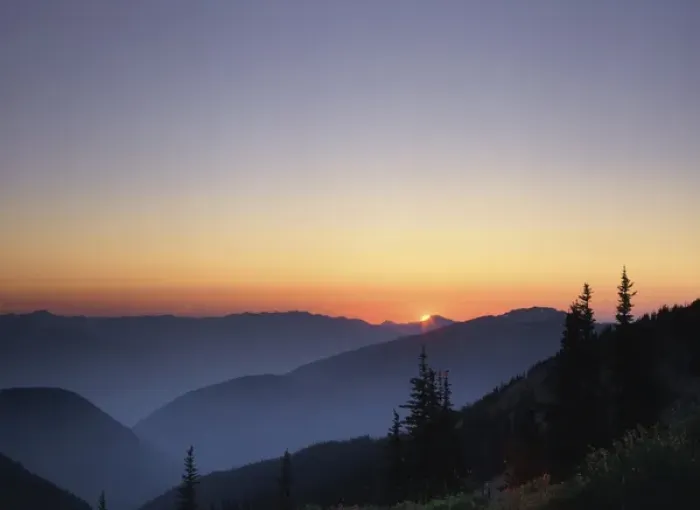 Framed Print : USA, Washington State, Olympic National Park, View of Obstruction Point at sunset Framed Print : USA, Washington State, Olympic National Park, View of Obstruction Point at sunset