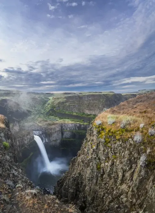 Framed Print : USA. Washington State. Palouse Falls in the spring, at Palouse Falls State Park Framed Print : USA. Washington State. Palouse Falls in the spring, at Palouse Falls State Park