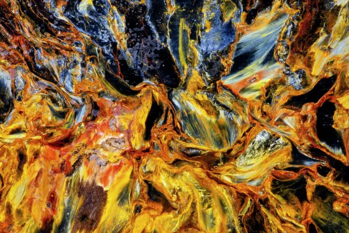 Framed Print : USA, Washington State, Sammamish. Close-up pattern design of Petersite from Namibia