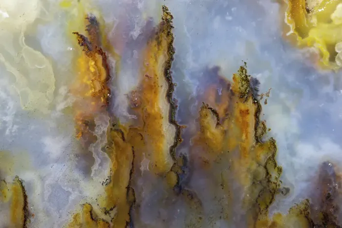 Framed Print : USA, Washington State, Sammamish. Close-up pattern design of agate