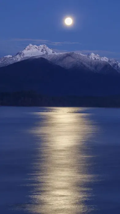 Framed Print : USA, Washington State, Seabeck. Moon over Olympic Mountains and Hood Canal at sunrise Framed Print : USA, Washington State, Seabeck. Moon over Olympic Mountains and Hood Canal at sunrise