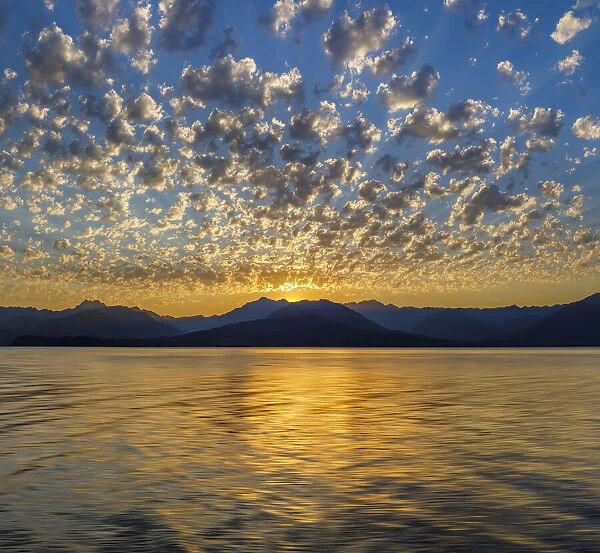 USA, Washington State, Seabeck. Hood Canal sunset
