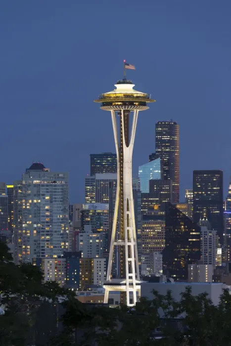 Framed Print : USA, Washington State, Seattle. Space Needle