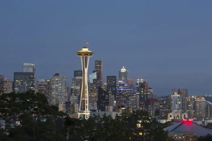 Framed Print : USA, Washington State, Seattle. Space Needle