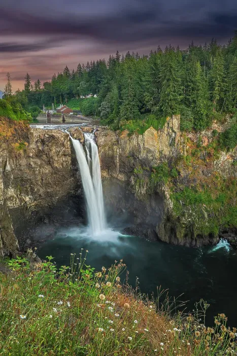 Framed Print : USA, Washington State, Snoqualmie Falls