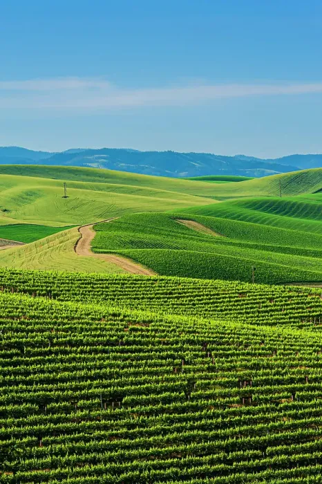 Framed Print : USA, Washington State, Walla Walla. The estate vineyard of Spring Valley Vineyard is bordered by historic wheatfields north of Walla Walla. (Editorial Use Only) Framed Print : USA, Washington State, Walla Walla. The estate vineyard of Spring Valley Vineyard is bordered by historic wheatfields north of Walla Walla. (Editorial Use Only)