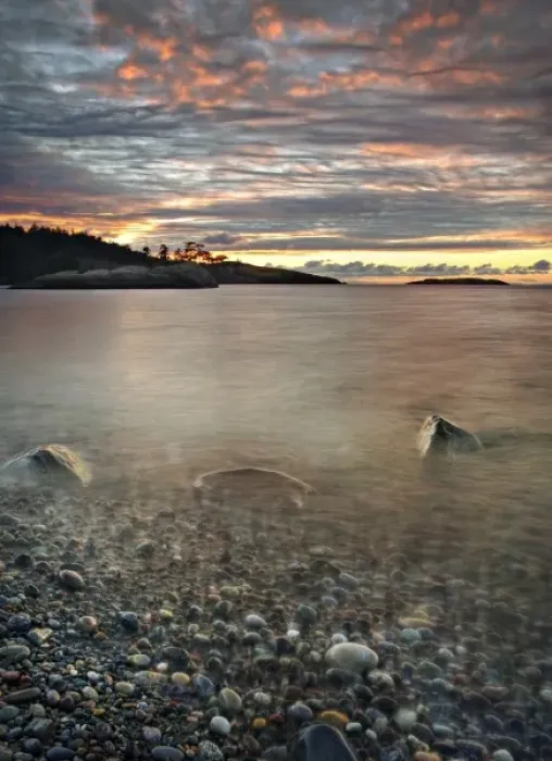 Framed Print : USA, Washington. Sunset on Agate Beach, Lopez Island. (MR) Framed Print : USA, Washington. Sunset on Agate Beach, Lopez Island. (MR)