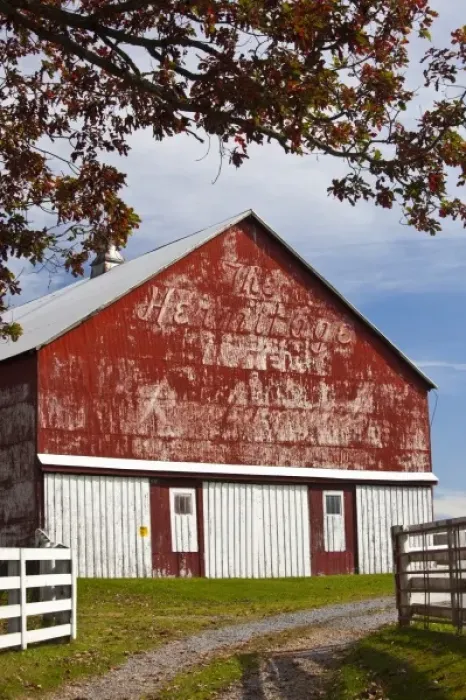 Framed Print : USA, West Virginia, Arbovale. Monongahela National Forest, old barn, autumn