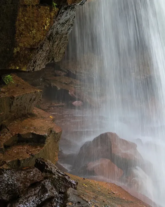 Framed Print : USA, West Virginia, Blackwater Falls State Park. Spray of waterfall on rocks Framed Print : USA, West Virginia, Blackwater Falls State Park. Spray of waterfall on rocks