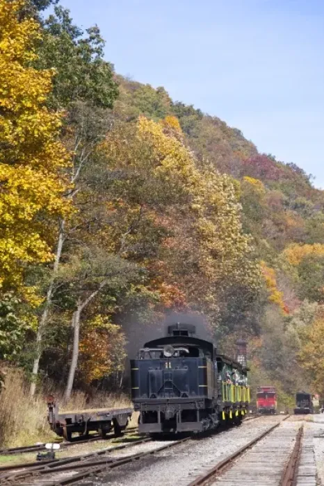 Framed Print : USA, West Virginia, Cass. Cass Scenic Railroad State Park, steam train